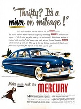 1949 MERCURY Original Vintage Print Ad Automobile