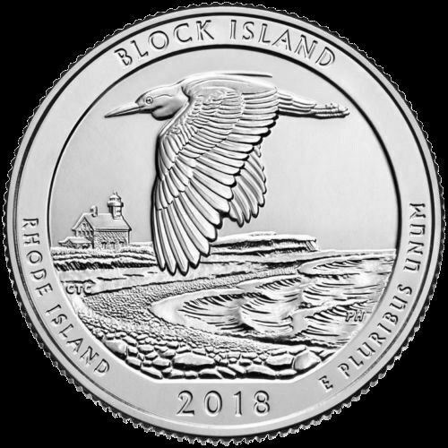 2018 D Block Island Quarter Rhode Island 