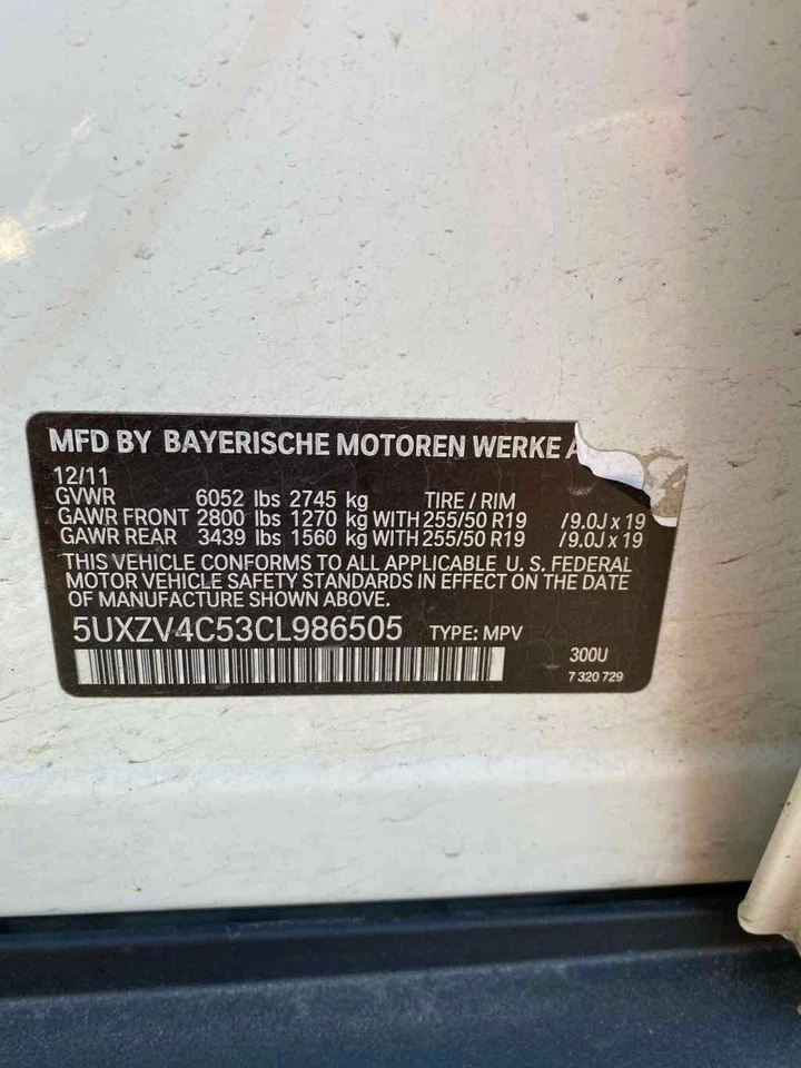 Used Fuel Pump Control Module fits: 2012 Bmw X5 Fuel Pump 6 cylinder Grade A Foto 2 de 4