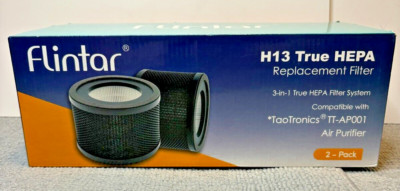 Flintar H13 True HEPA Replacement Filter, Compatible with TaoTronics TT-AP001