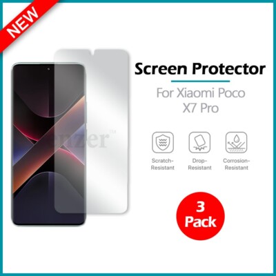 3-Pack LCD Ultra Clear HD Screen Protector for Android Phone Xiaomi Poco X7 Pro