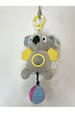 Moon and Stars Stuffed Plush Gray 8  Koala Bear Baby Stroller Toy ages O+