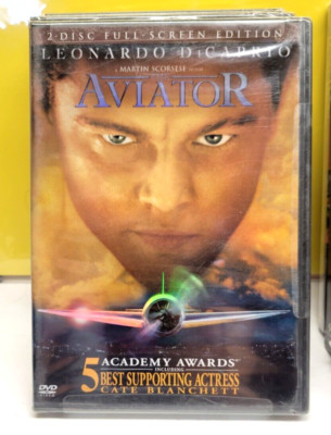 THE AVIATOR DVD LEONARDO DI CAPRIO 2 DISC FULL SCREEN EDITION PG13 NEW