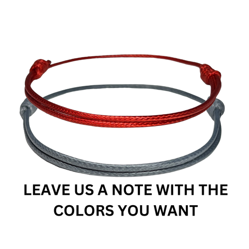 Mens adjustable red cord bracelet minimal surfer style beach jewelry unisex - Picture 37 of 39