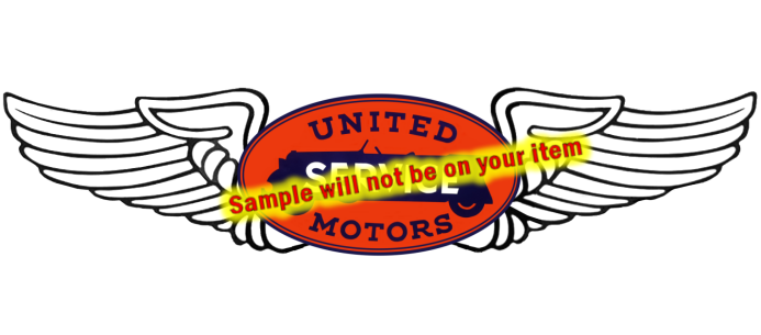 United Motors Cars Sales Service Racing Flag Wings Vinyl Stickers Decal