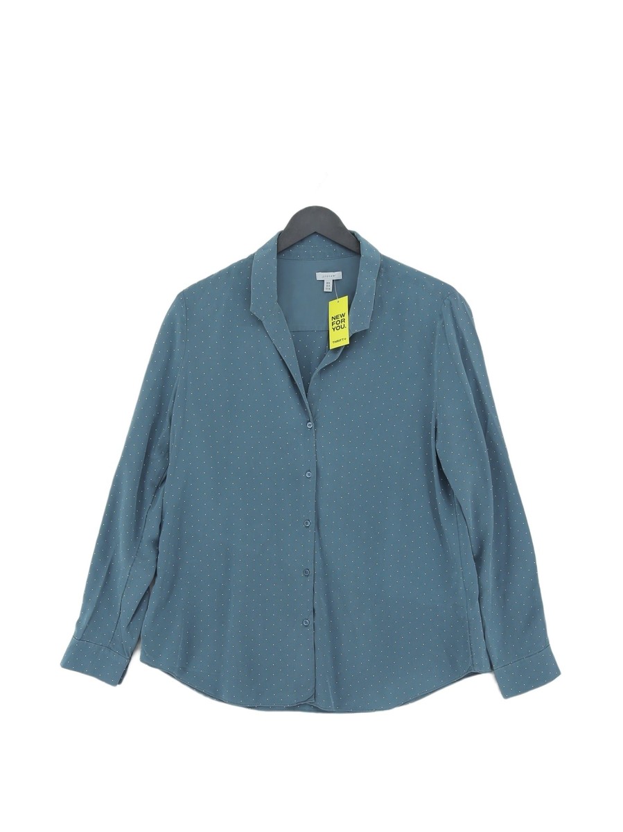 SKY B polkadot green jacquard - silk blouse