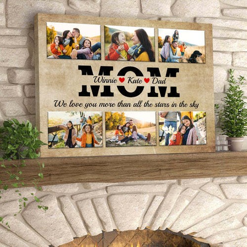 Personalized Mother's day wall art canvas, Gift For Mom, Custom Mom ...