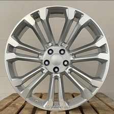 22 Inch Machined Silver Replica 5 Lug Chevy Gmc 5x114.3 40 20 G08 Wheels Rims