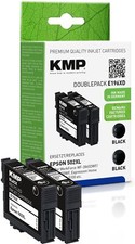 KMP Doublepack E196XD schwarz Tintenpatrone ersetzt Epson WorkForce 502XL (T02W1