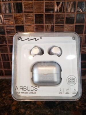 Airbuds Air 5 True Wireless Earbuds SILVER New Sealed----V23