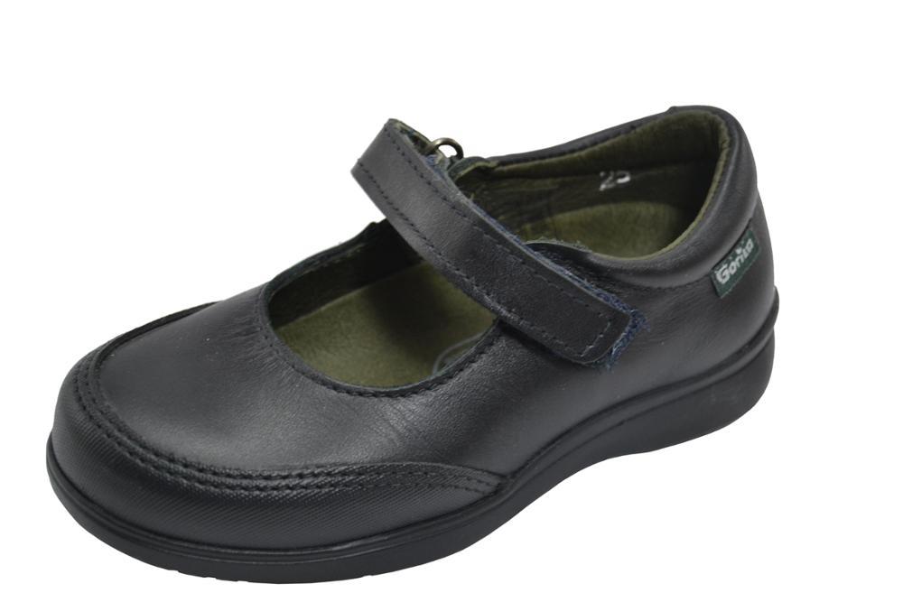 Zapatos colegiales de niña azul piel Gorila