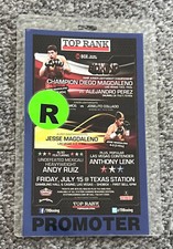 2011 DIEGO MAGDALENO vs ALEJANDRO PEREZ Fight Credential Ring Pass ANDY RUIZ 🥊