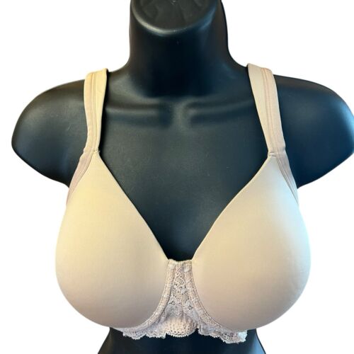 Amoena Lena WB Bra 0695 34D Mastectomy Pockets Wide Strap Beige Underwire - Picture 2 of 18
