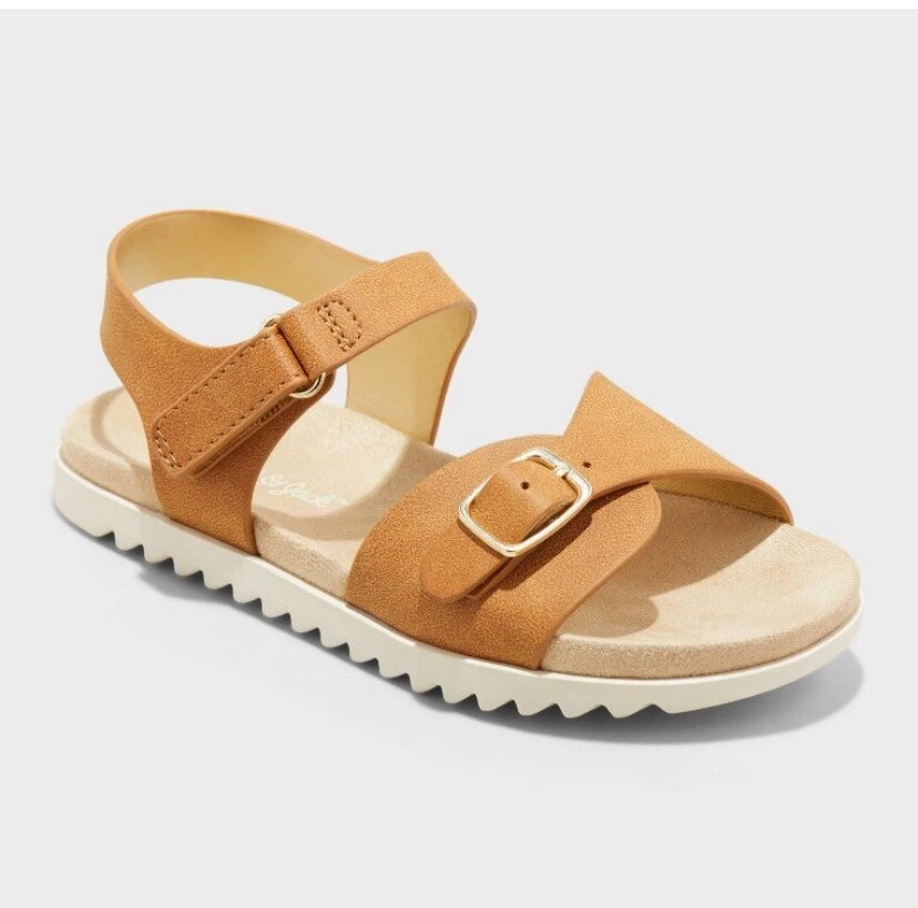 Sandalias sin cordones Cat & Jack coñac para niñas talla 11 nuevas 🤗 Foto 2 de 4