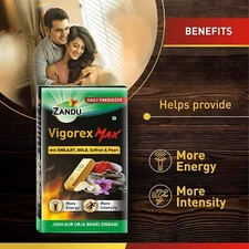 Zandu Vigorex MAX with Shilajit, Saffron, Pearl and Ashwagandha (20 caps)