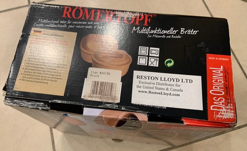 Römertopf Medium Glazed Round Pot Terracotta Romertopf Natural Clay Dutch Oven - Picture 5 of 8