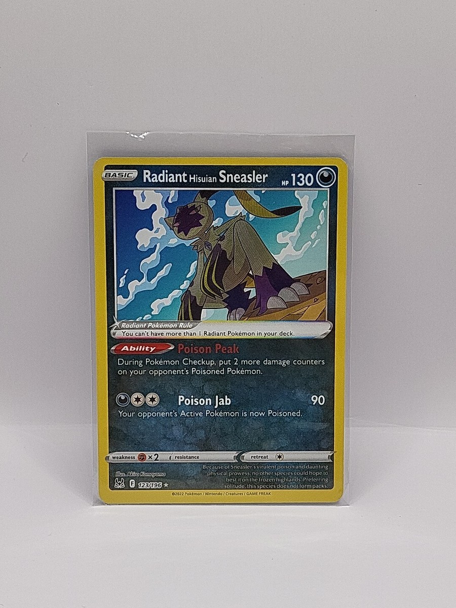 Radiant Hisuian Sneasler - Pokemon TCG Lost Origin 123/196 - NM - Shiny HOLO
