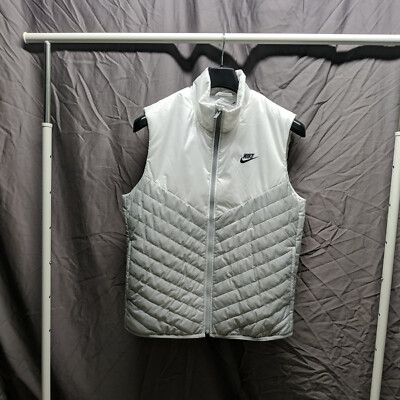 Nike Windrunner Midweight Puffer Repel Vest Gray White Men s Size S Small