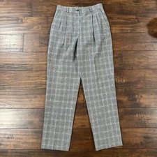Vintage Pendleton Women  s Plaid Pleated Virgin Wool Pants 10