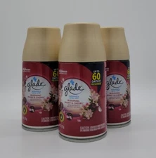3x Glade Blooming Peony & Cherry Automatic Spray Refill FREE SHIPPING