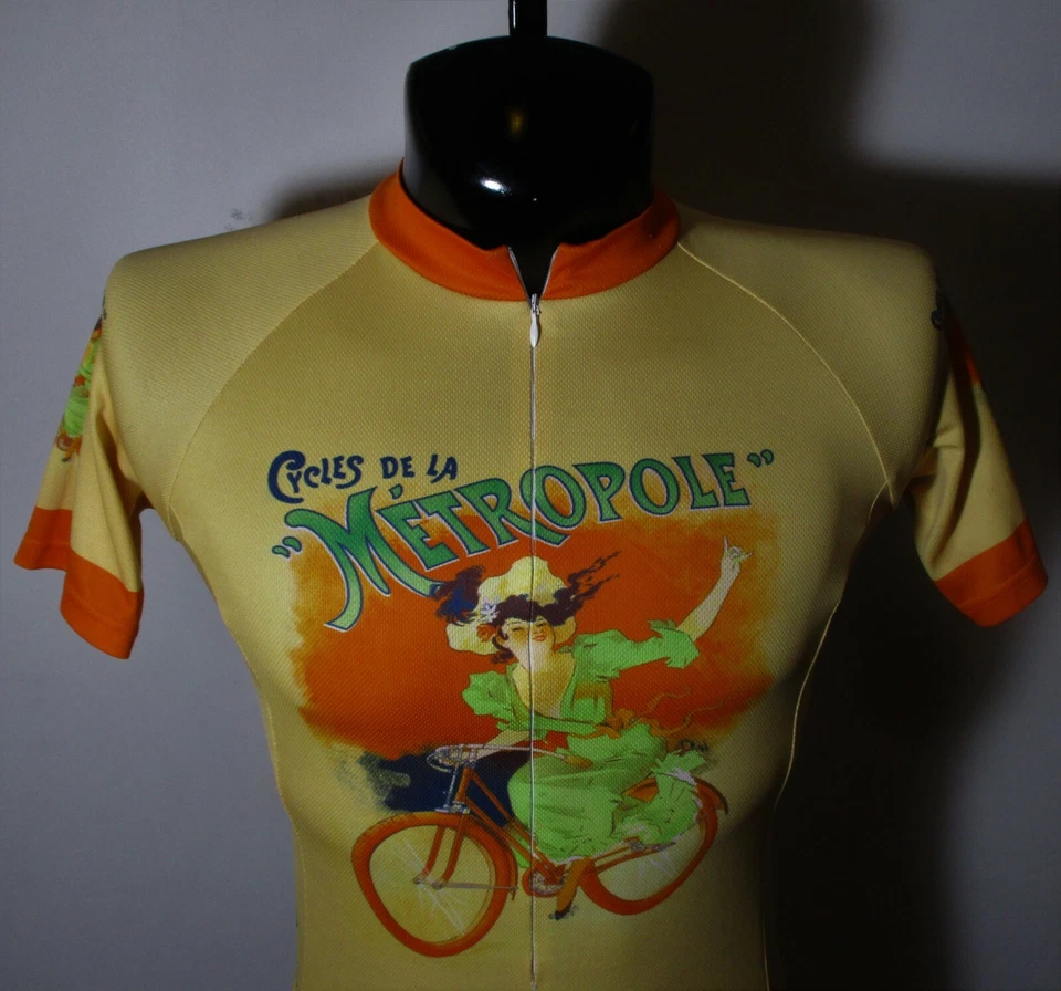 Camiseta deportiva de ciclismo FUNKIER naranja melocotón 3/4 cremallera talla L Foto 2 de 4