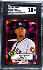 Yuli Gurriel *20/100* 2021 Topps Chrome Platinum Anniv #391 Red Atomic Refractor