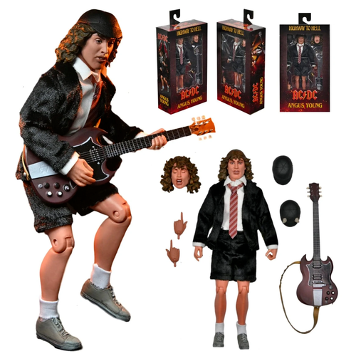 NECA AC/DC Angus Young 18cm Highway to Hell Clothed Action Figure Toy ...