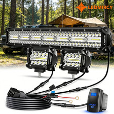 20 Inch Led Light Bar 2pcs 4 Pods Work Light 12v Truck Suv Offroad Combo Kit