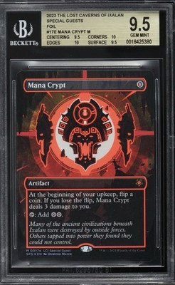 2023 LCI SPG **NEON INK RED #0017e** BGS QUAD++ 9.5 GEM MINT!! Mana Crypt