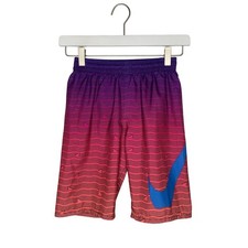 Nike Orange Pink Purple Shark Stripe Breaker Volley Swim Trunks Boys Medium