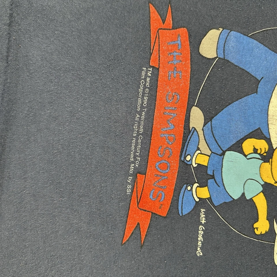 Camisa De Colección Los Simpones Shake It Homer Pequeña Juvenil Azul Marino Años 90 Dibujos Animados EE. UU. Bart Foto 3 de 4