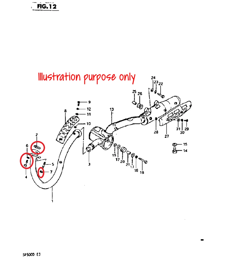 Juego de reparación junta colector escape Suzuki SP500 1983 (Juego completo) Foto 2 de 2