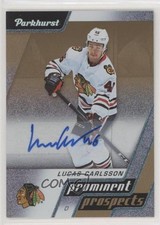 2020 Upper Deck Parkhurst Prominent Prospects Gold Lucas Carlsson #PP14 Auto h6w