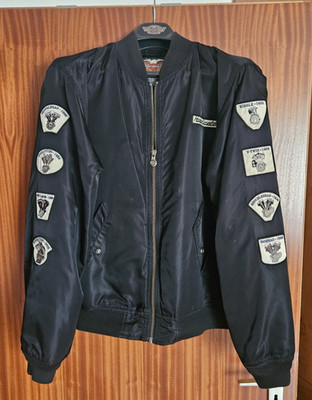 Vintage Harley-Davidson Bomberjacke (MA-1 Style) in Schwarz. Gr.L/USA   XL/ Ger.