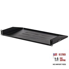 Cantilever Server Shelf Vented Shelves Rack Mount 19 Inch 1U Black 10" 250mm
