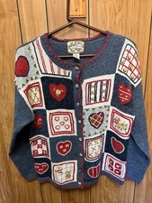 Vintage Heirloom Collectibles Cardigan Sweater Farmhouse Cottagecore Granny S