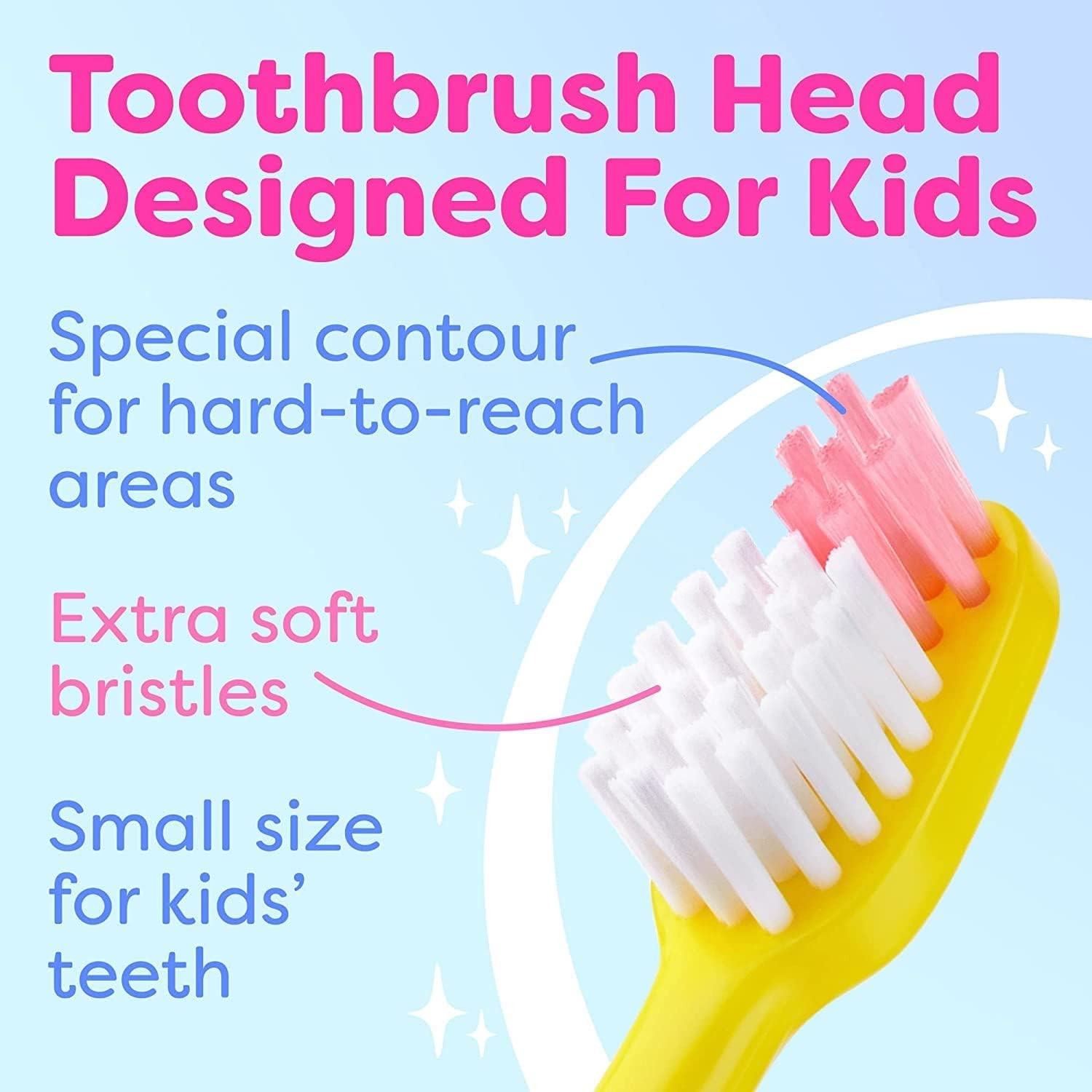 Trueocity Kids Toothbrush 6 Pack - Soft 1 Count (Pack of 6), Multi-color 