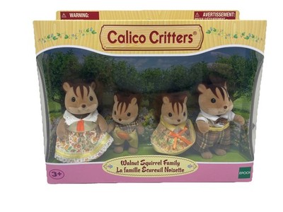 Calico Critters Walnut Squirrel Family Figure Set CC2299 FREE SHIPPING