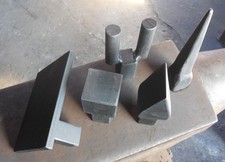 5 'er Set Ambossgesenke Schaft 25x25mm Stahlsorte S355JR Schmiedewerkzeug Gesenk