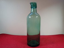 Antique Hand Blown Ink Bottle with Applied Po...