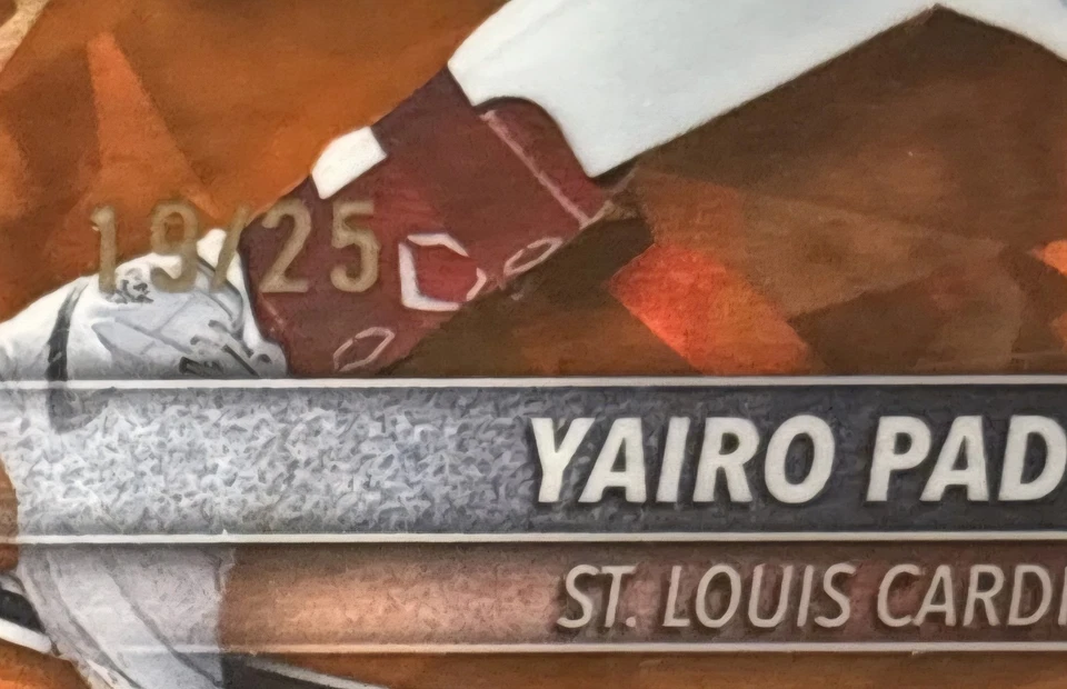 2025 Bowman Chrome 1st YAIRO PADILLA /25 Orange Refractor Sapphire Edition SSP - Image 2 of 3