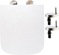 Square Toilet Seat with Soft Close and Quick Release Functions Mute Seat Cover