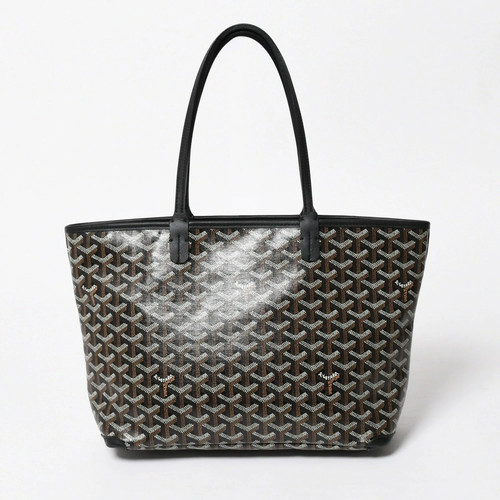 GOYARD Alto PM ARTOISPMLTY01CL01P Tote Canvas / Calfskin Black Brown #WSB10683
