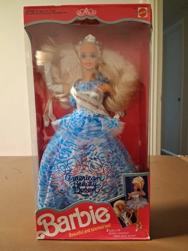 Vintage Mattel 1991 American Beauty Queen Barbie Doll #3137
