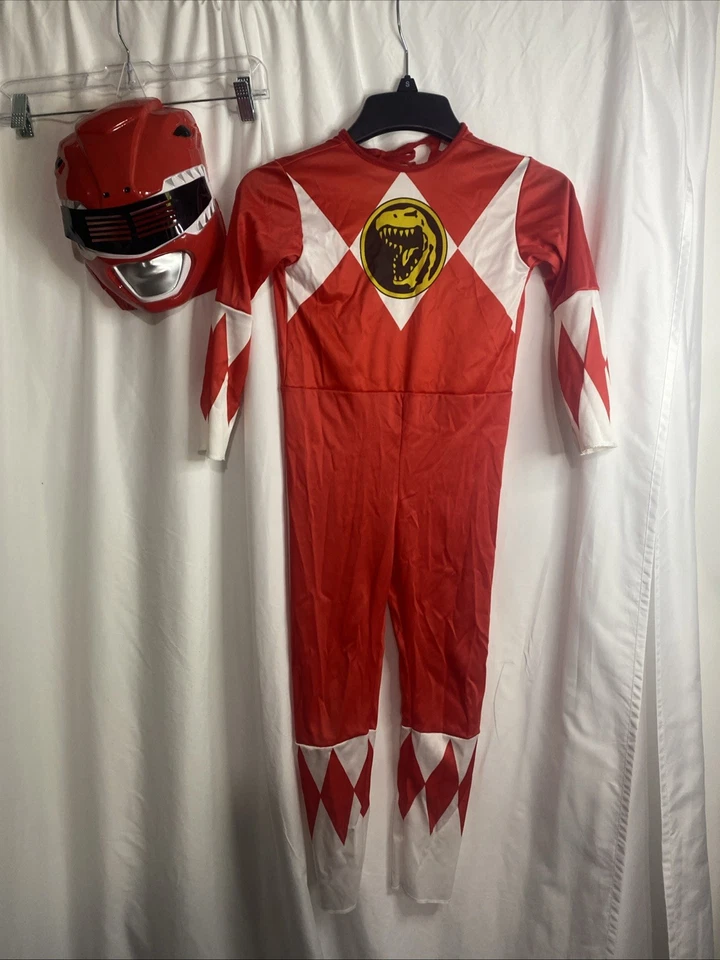 Disfraz de Jason Red Mighty Power Ranger 1994 de colección juguetes R EE. UU. juventud medio incompleto Foto 2 de 4