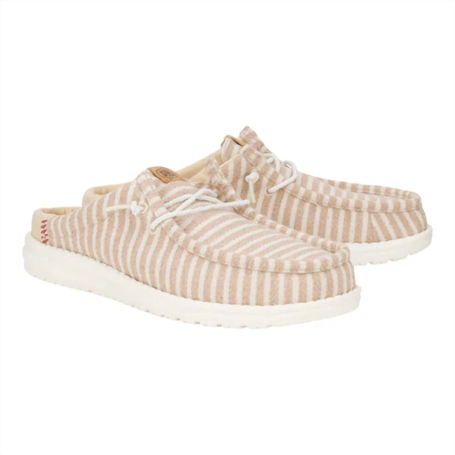 Hey Dude Men's Wally Slip Resort Shoes Tan/white