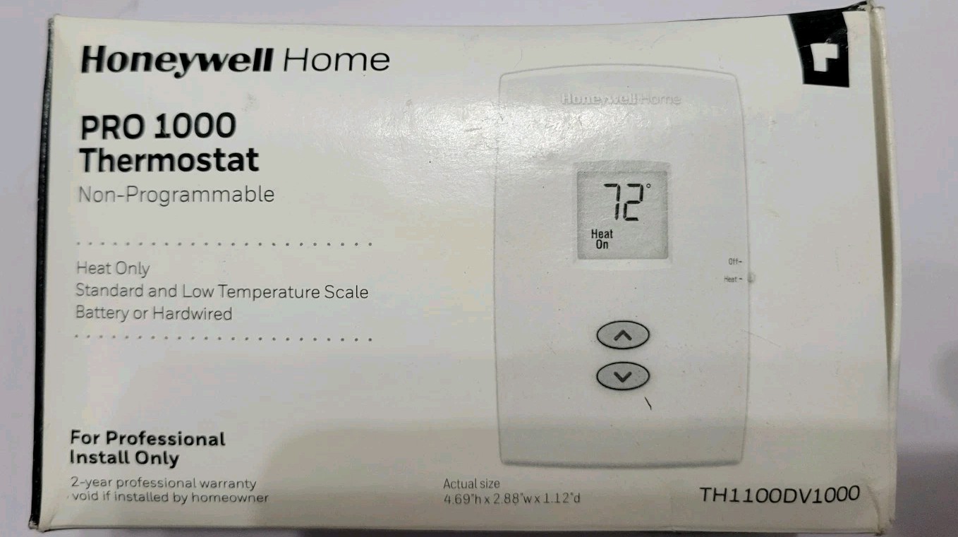  Honeywell Home PRO 1000 TH1100DH1004 Non-Programmable Heat 