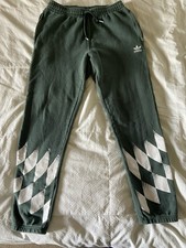 adidas Men's Small Green Revive Sweatpants Drawstring Tapered Pockets EUC