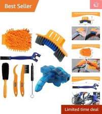 Complete Bicycle Cleaning Brush Kit for Mountain, Road, and City Bikes - 8 Tools