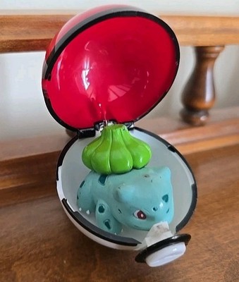 1999 RARE NINTENDO POKEMON BASIC FUN BFI POKEBALL BULBASAUR PVC ANIME FIGURE NM